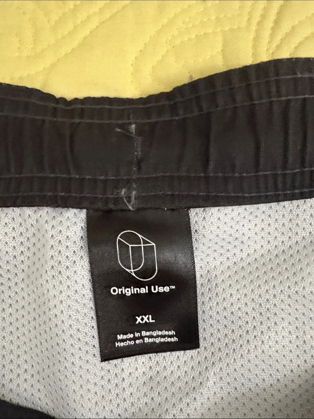 Original Use Black and Beige Dip-Dye Swim Trunks